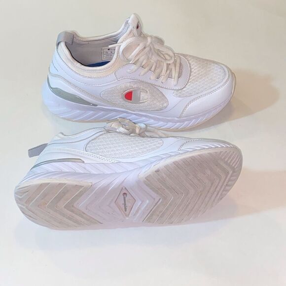 Champion Shoes - Champion Women's White and Silver Sneakers Size 7.5w